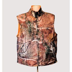 RedHead Realtree Reversible Hunting Vest M Brown Camo Orange Sleeveless Pockets